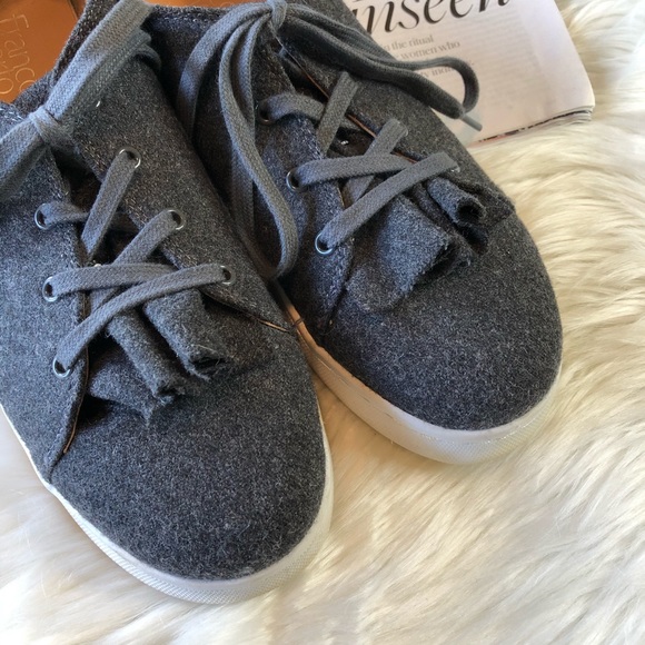 Franco Sarto Stephanie Gray Ruffle Sneakers 10M - Picture 7 of 12